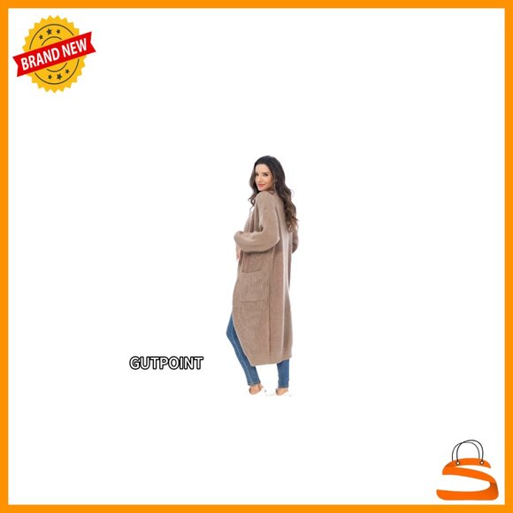 Oversized Chunky Cable Knit Long Cardigan Duster Open Front Cozy Winter - Picture 6 of 7